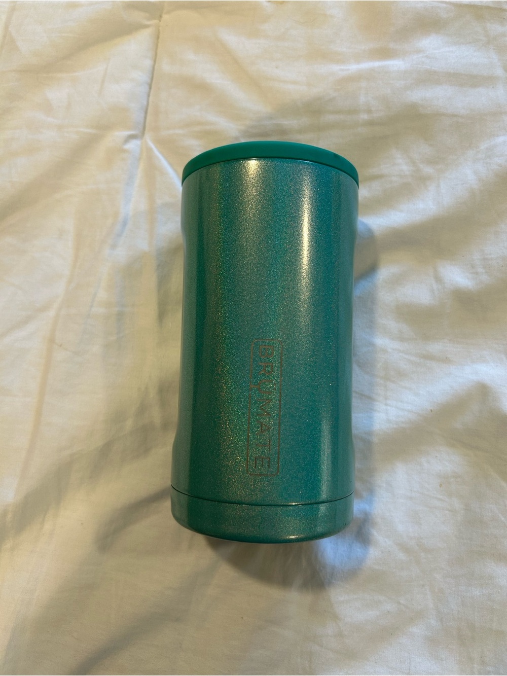 BrüMate Teal Glitter Insulated Can Cooler - Sparkle Finish